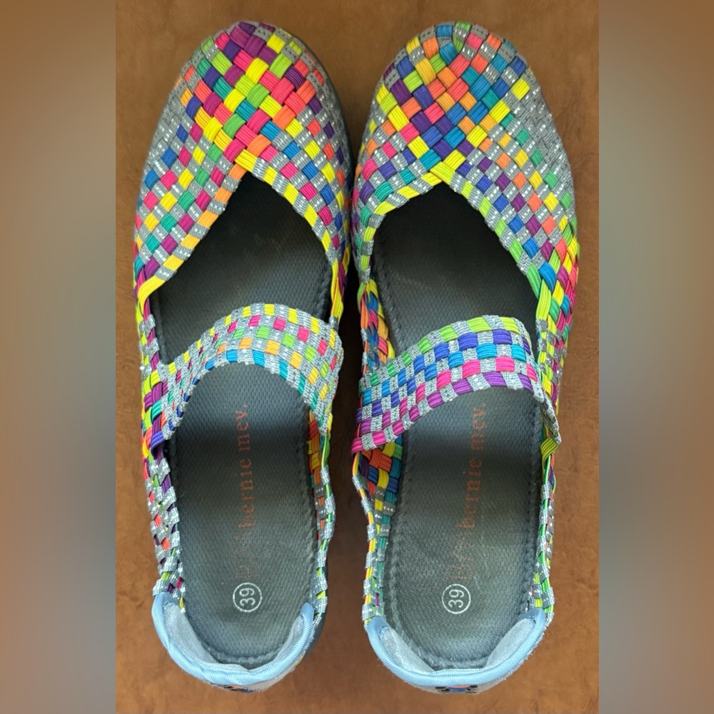 Bernie Mev Lulia Woven Slip-On Wedge Shoes Multicolor Women EU 39 US 8.5 Comfort - Picture 5 of 9